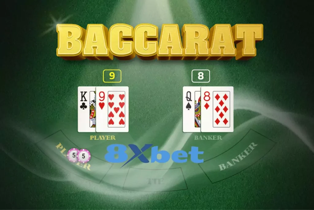 Baccarat 8xbet là một sản phẩm cực kỳ hút khách của nhà cái này. Để tham gia trò chơi này, anh em cần nắm rõ luật chơi và cách tính điểm.